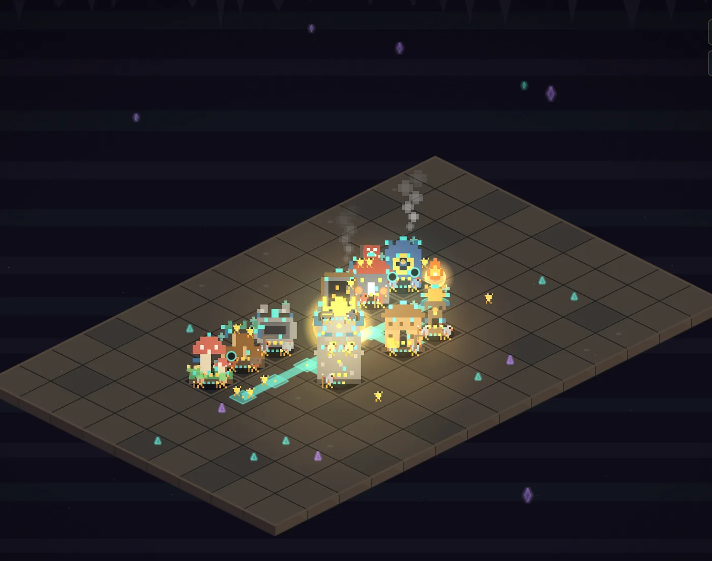 Joe Town capital in the Kingdom age — brick arches and glass on the isometric board