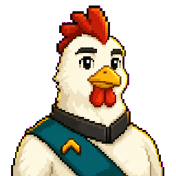 Matt, an earnest pixel-art chicken