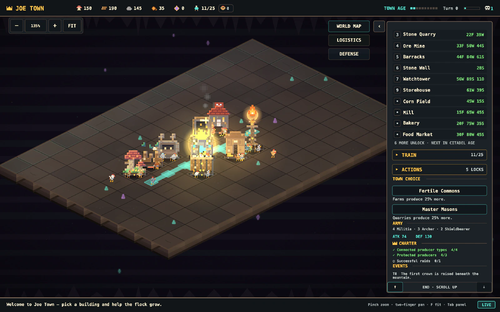 A civilization choice between two technologies